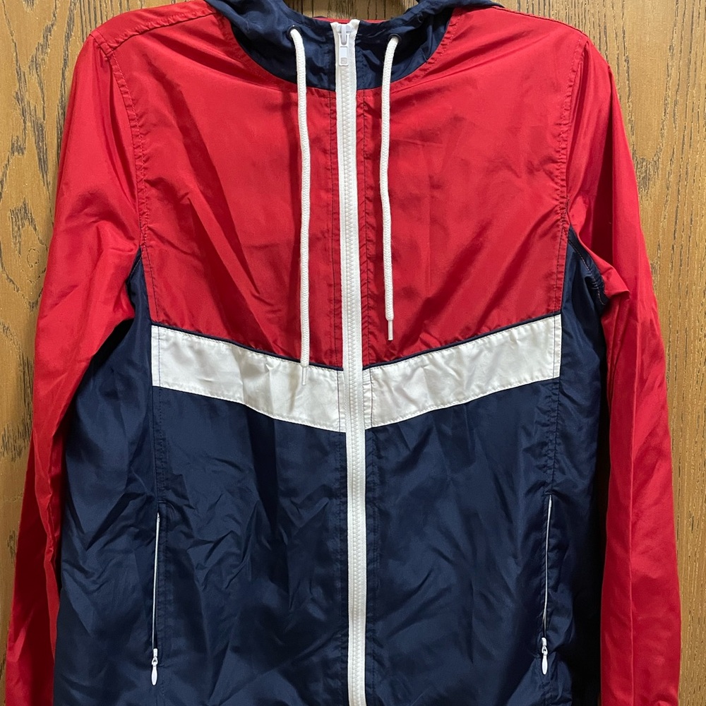Zine Clothing Red and Blue Windbreaker Jacket
